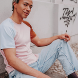Raglan shirt made from fair trade organic cotton | Plain lilac