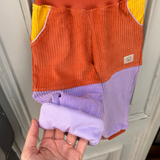 Kinderhose Lovis | Bio-Cordnicki | Flieder Gelb Rostorange