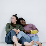 Unisex Sweater - Bio Pullover aus Kuschelsweat | Basic Waldgrün