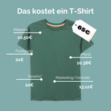 Raglan Shirt aus fairer Bio-Baumwolle | Colorblock Hellblau/Gestreift
