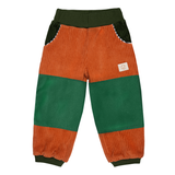 Ino children's trousers | Organic corduroy | Orange Green
