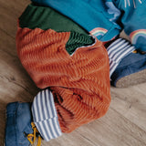 Ino children's trousers | Organic corduroy | Orange Green