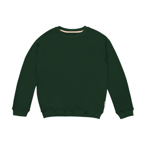 Unisex Sweater - Bio Pullover aus Kuschelsweat | Basic Waldgrün