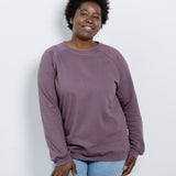 Unisex Sweater - Bio Pullover aus Kuschelsweat |  Basic dunkle Beere