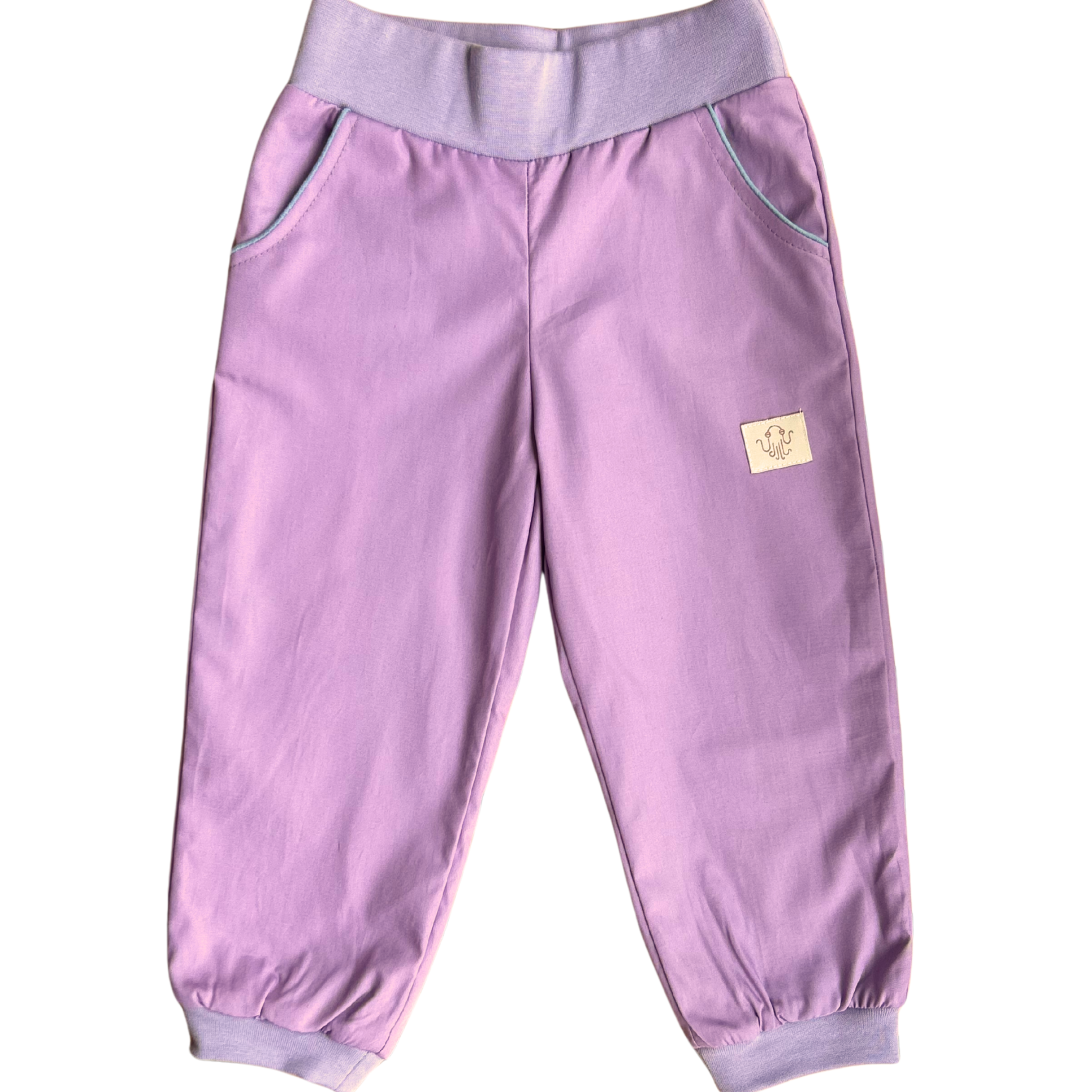 Mitwachsende Kinderhose ganzjährig | Bio-Popeline | Unifarben