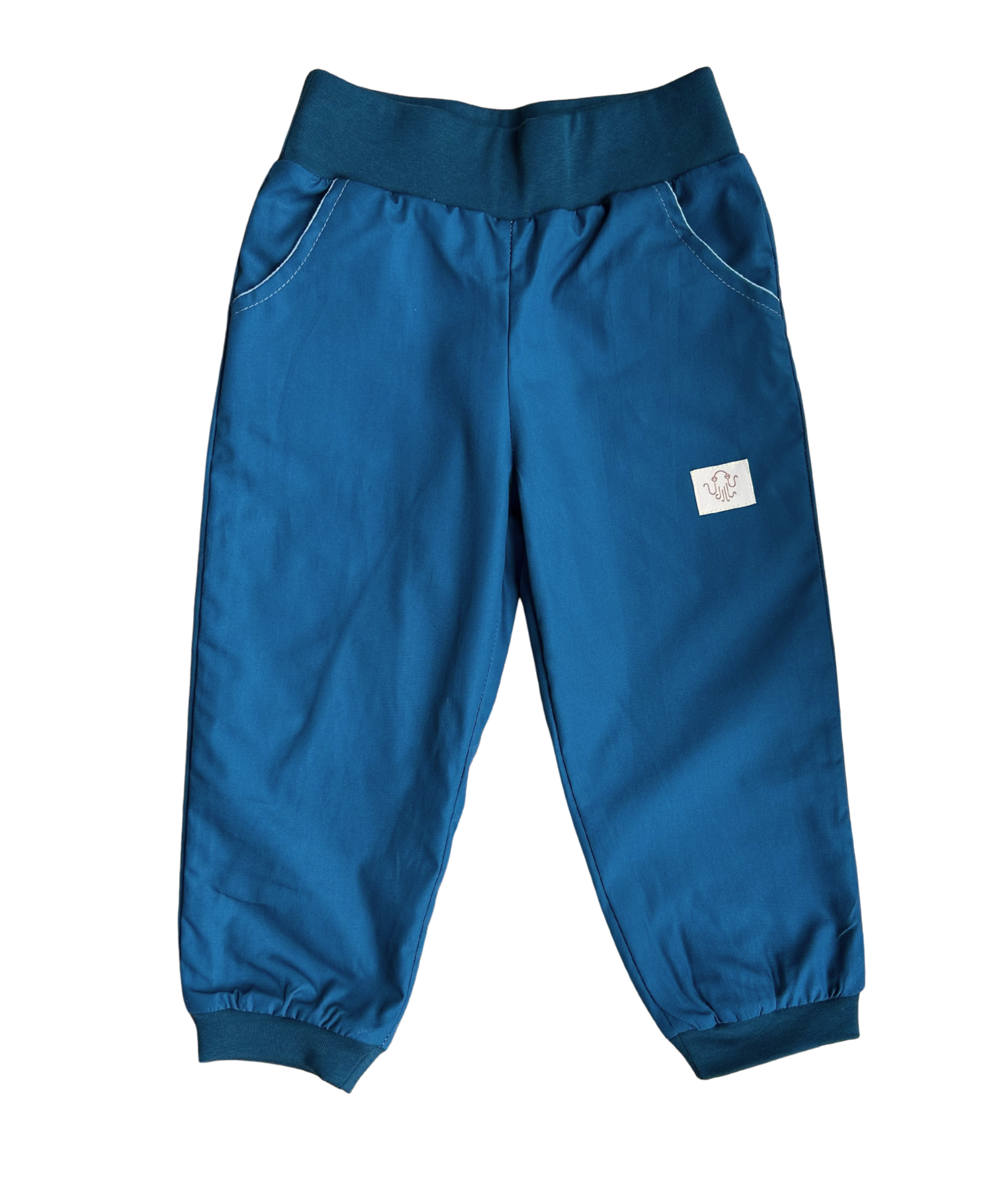 Mitwachsende Kinderhose ganzjährig | Bio-Popeline | Unifarben