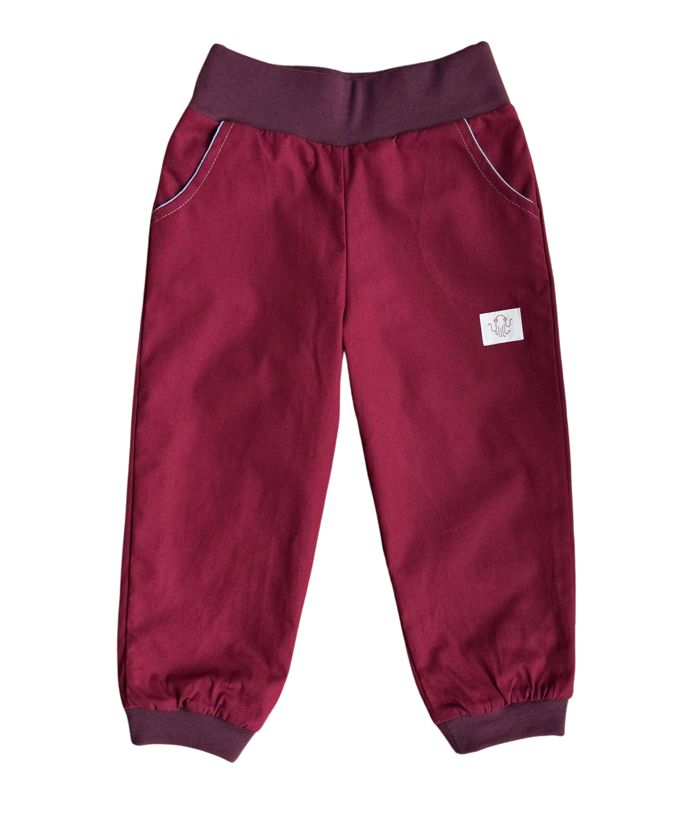 Mitwachsende Kinderhose ganzjährig | Bio-Popeline | Unifarben