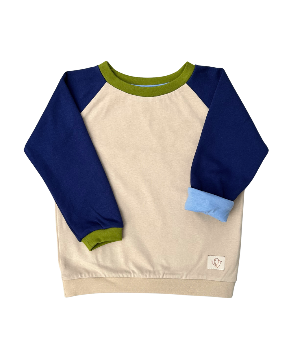 Fairtrade Long-Sleeved Shirt for Kids | Blue Rust Orange