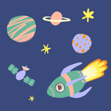 Bio Kinderkleidung I Mitwachsendes T-Shirt Weltall 🚀