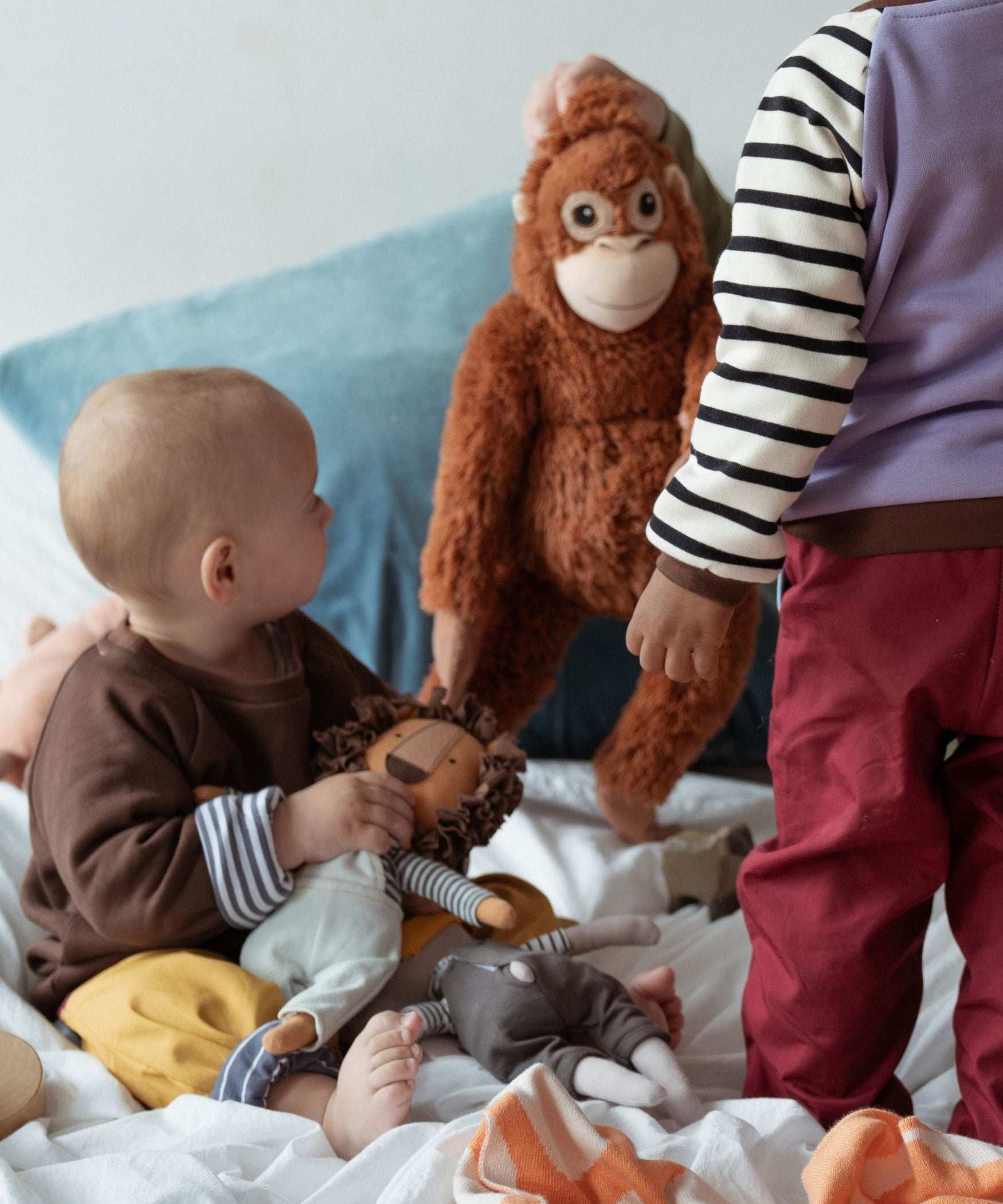 Mitwachsender warmer Pullover Kinder | Bio Baumwolle | Braun | Macadamia | Braun- Macadamia