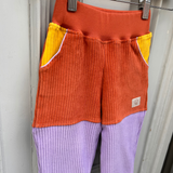 Kinderhose Lovis | Bio-Cordnicki | Flieder Gelb Rostorange