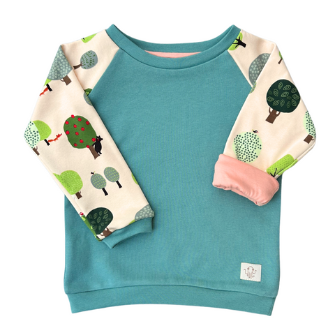 dünner Sweater | Unser Alltagbegleiter Wald im Frühling Türkis-Grün