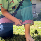 Ino children's trousers | Organic corduroy | Orange Green