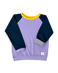 Mitwachsendes leichtes Langarmshirt aus Baumwolljersey Kinder | Flieder - Water by night