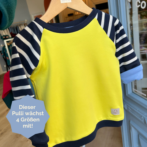 dünner Sweater | Unser Alltagbegleiter Gelb/blau gestreift