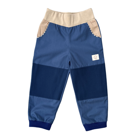 Sommerhose für Kinder | Bio-Popeline | Blau
