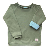 Mitwachsender warmer Pullover Kinder |  Bio Baumwolle | Unifarben