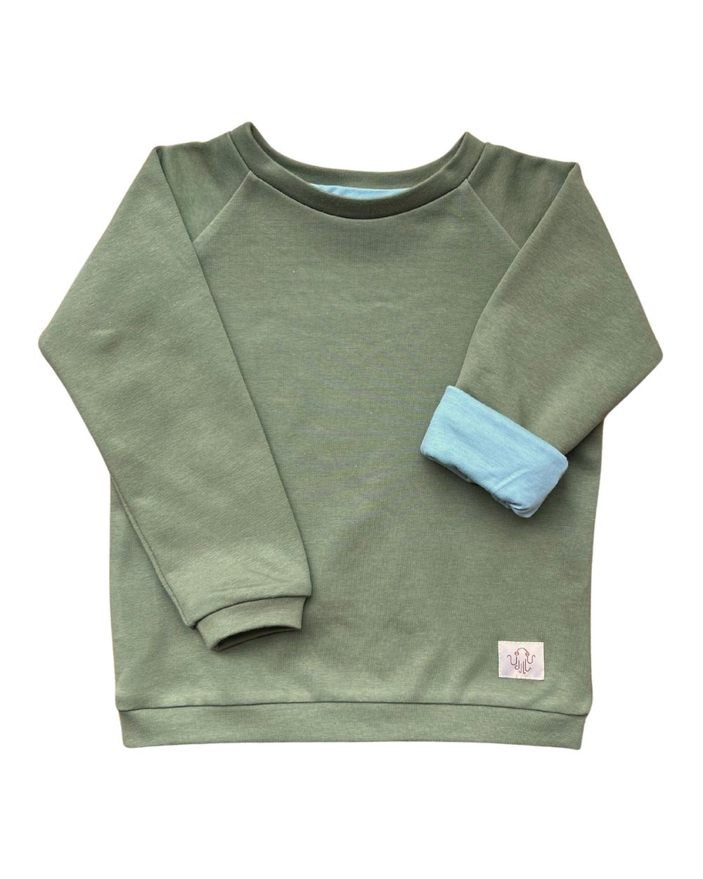 Mitwachsender warmer Pullover Kinder |  Bio Baumwolle | Unifarben