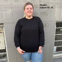 Unisex Sweater - Organic Sweater made of cozy sweat fabric | Black