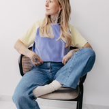 Raglan shirt made from fair trade organic cotton | Plain lilac 