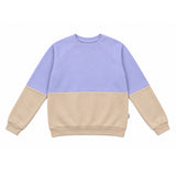 Warmer unisex Pullover aus Bio Baumwoll-Kuschelsweat | Flieder - Dunkelgrau | Ozeanblau - Dunkelgrau | Flieder - Macadamia