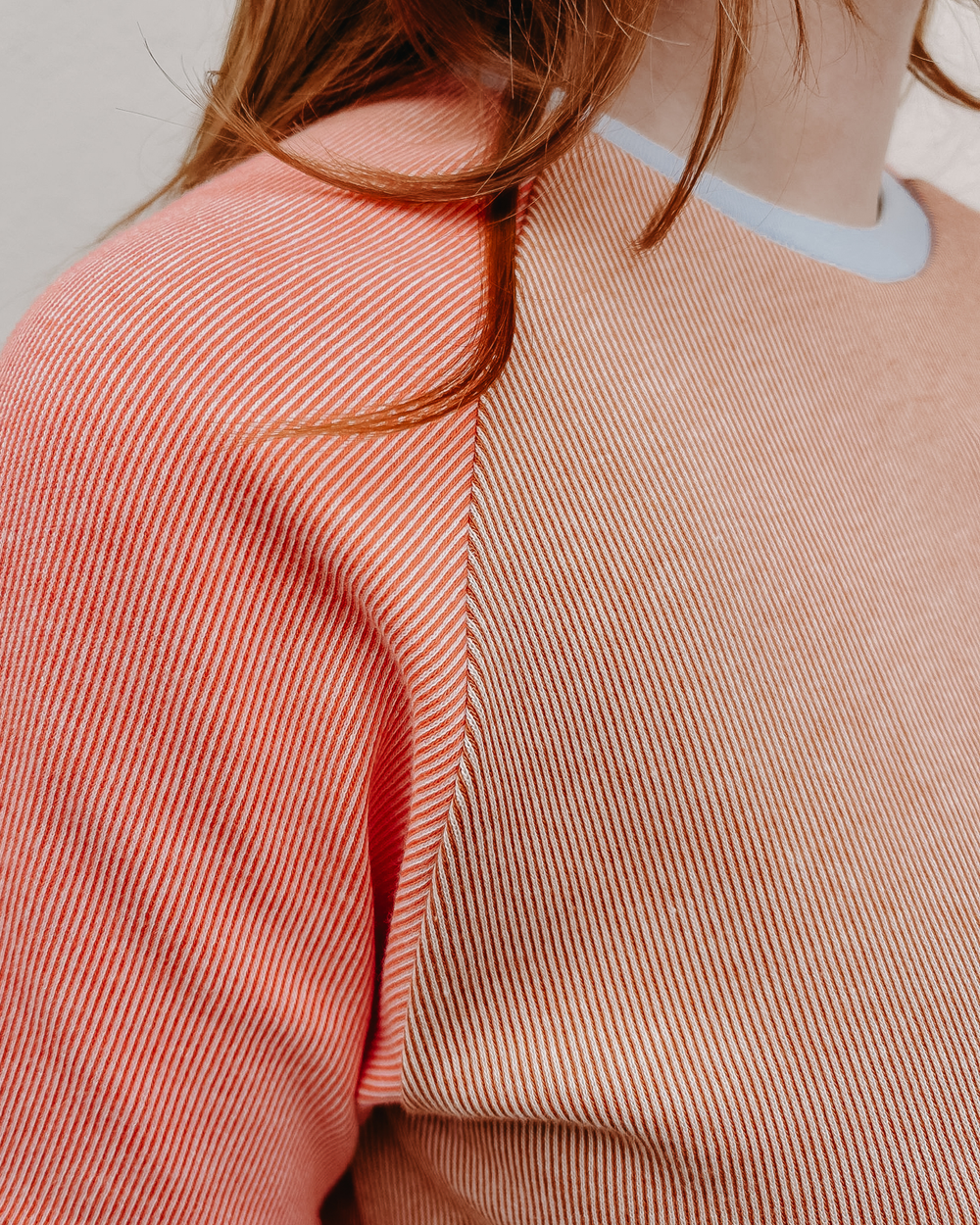 Unisex T-Shirt aus Bio Baumwoll-Jacquard  | Apricot Terrakotta - Peach
