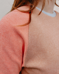 Unisex T-Shirt aus Bio Baumwoll-Jacquard  | Apricot Terrakotta - Peach