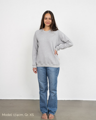 Unisex Sweater - Organic Sweater made of cozy sweat fabric, grey | Yuki