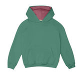 Unisex Hoodie Erwachsene aus fairer Bio Baumwolle | Oil Blue & Altrosa