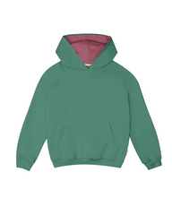 Unisex Hoodie Erwachsene aus fairer Bio Baumwolle | Oil Blue & Altrosa