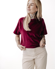Raglan shirt made from fair trade organic cotton | Plain lilac 