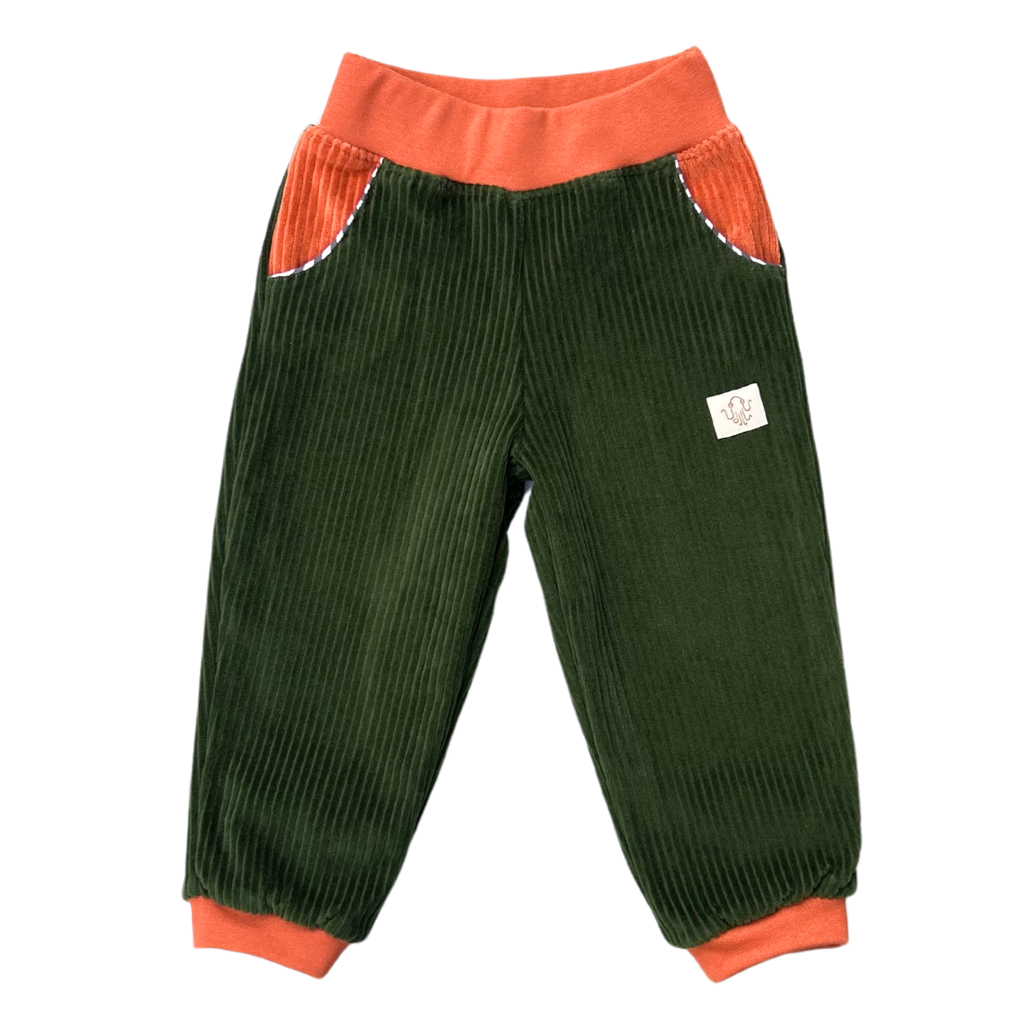 Children's trousers Toni | Organic corduroy | Green