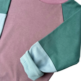 Mitwachsendes leichtes Langarmshirt aus Baumwolljersey Kinder | Altrosa - Staubgrün