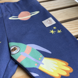 Mitwachsende Kinder-Leggings aus Bio-Baumwolle | Knieschutz | Motivstoffe