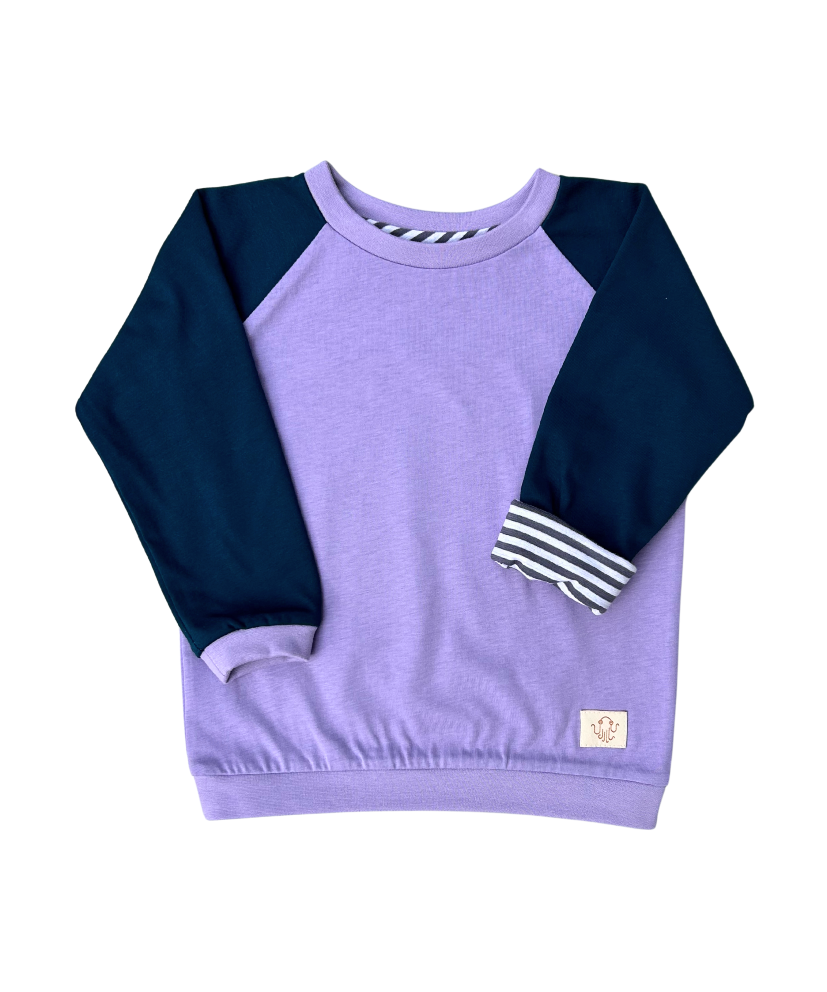 Mitwachsendes leichtes Langarmshirt aus Baumwolljersey Kinder | Flieder - Water by night