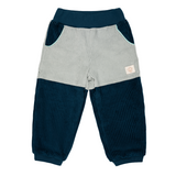 Elya children's trousers | Organic corduroy | Blue/Gray
