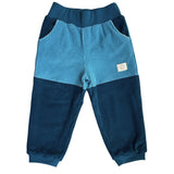 Elya children's trousers | Organic corduroy | Blue/Gray