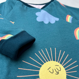 Grow-with-me wrap sweater | Rainbow