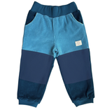 Elya children's trousers | Organic corduroy | Blue/Gray