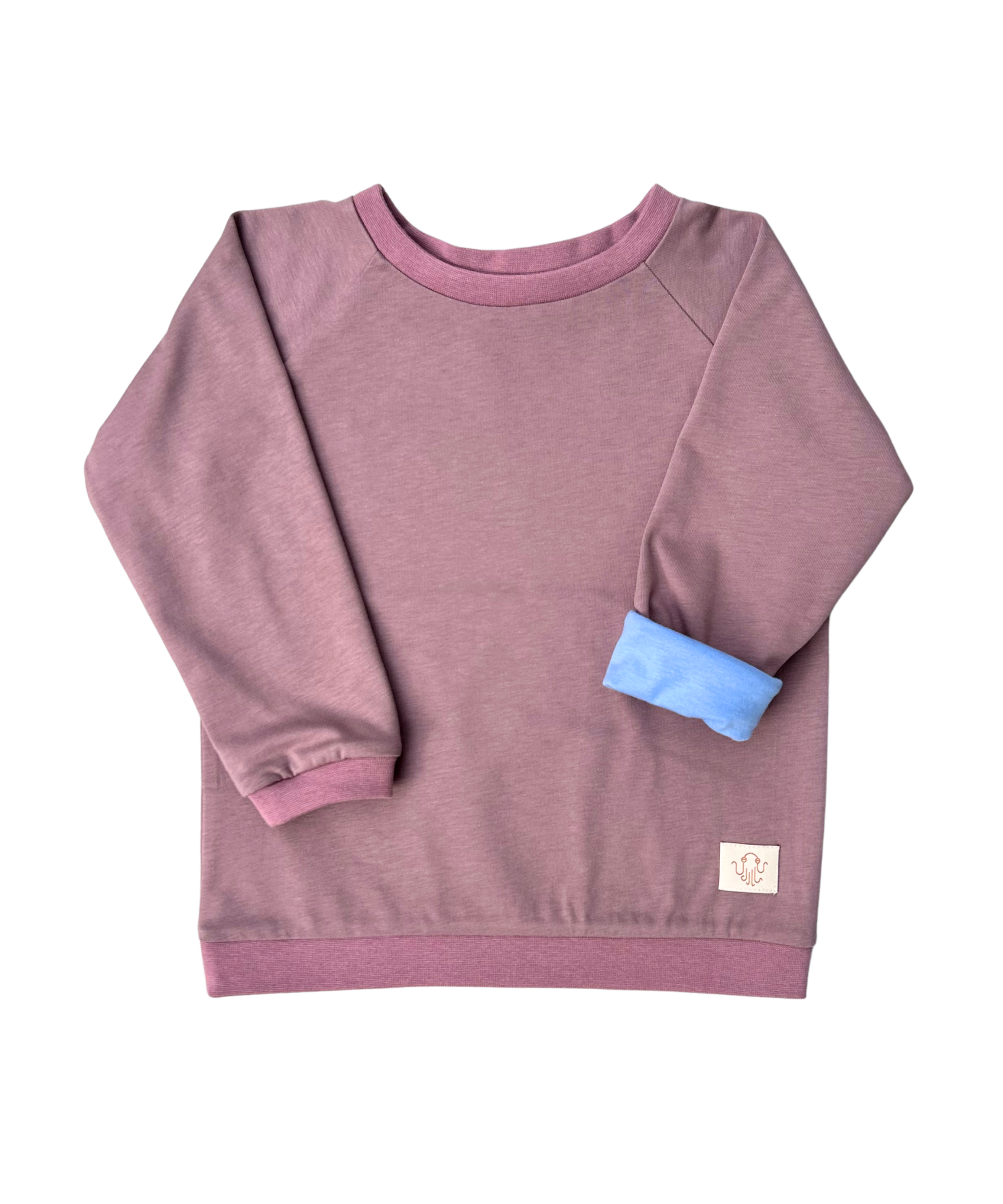 Mitwachsendes leichtes Langarmshirt aus Baumwolljersey Kinder | Unifarben
