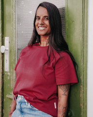 Raglan shirt made from fair trade organic cotton | Plain lilac 