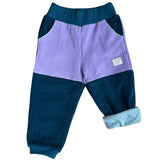 Elya children's trousers | Organic corduroy | Blue/Gray