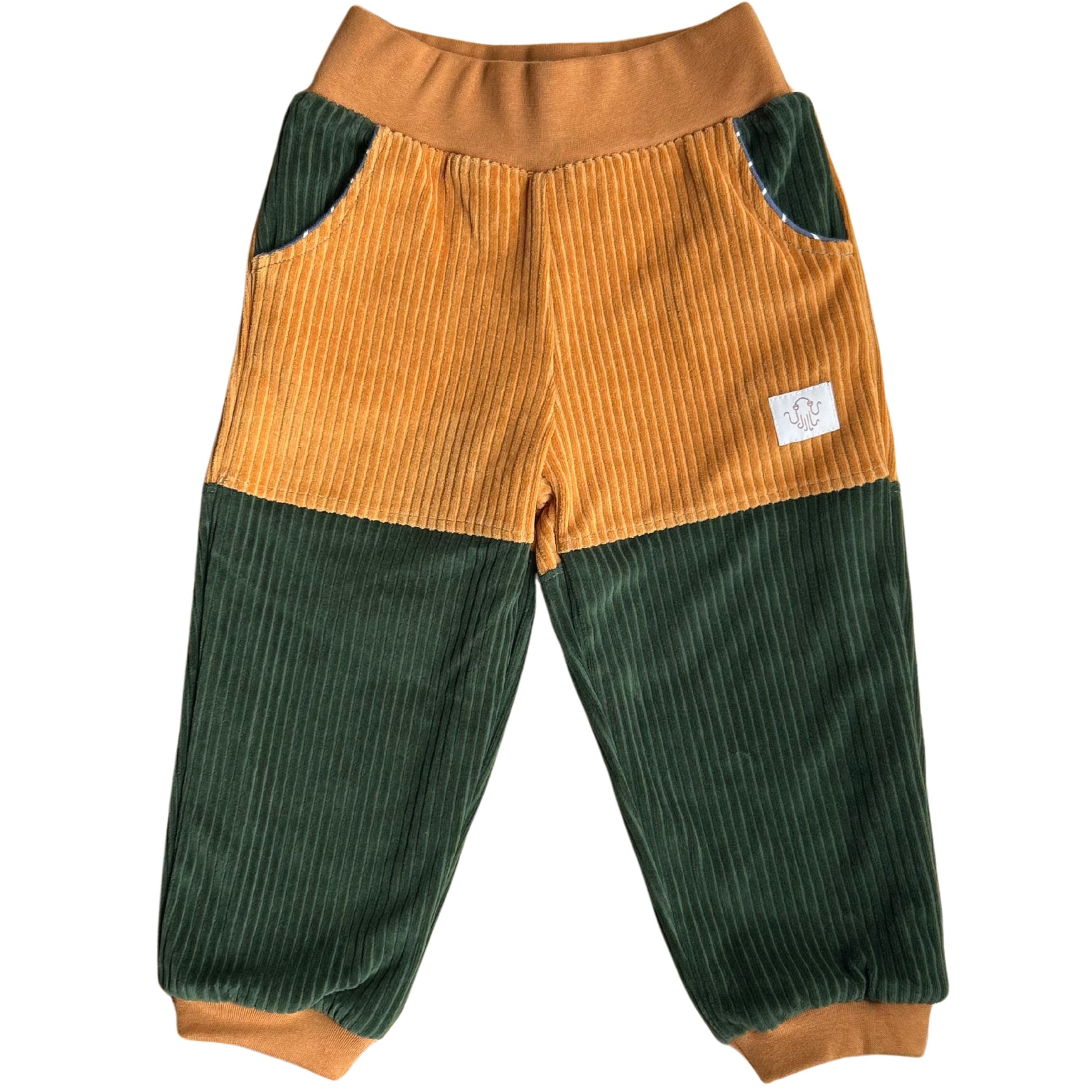 Mitwachsende Kinderhose/Outdoorhose | Cordnicki | Blaue Pflaume-Messing