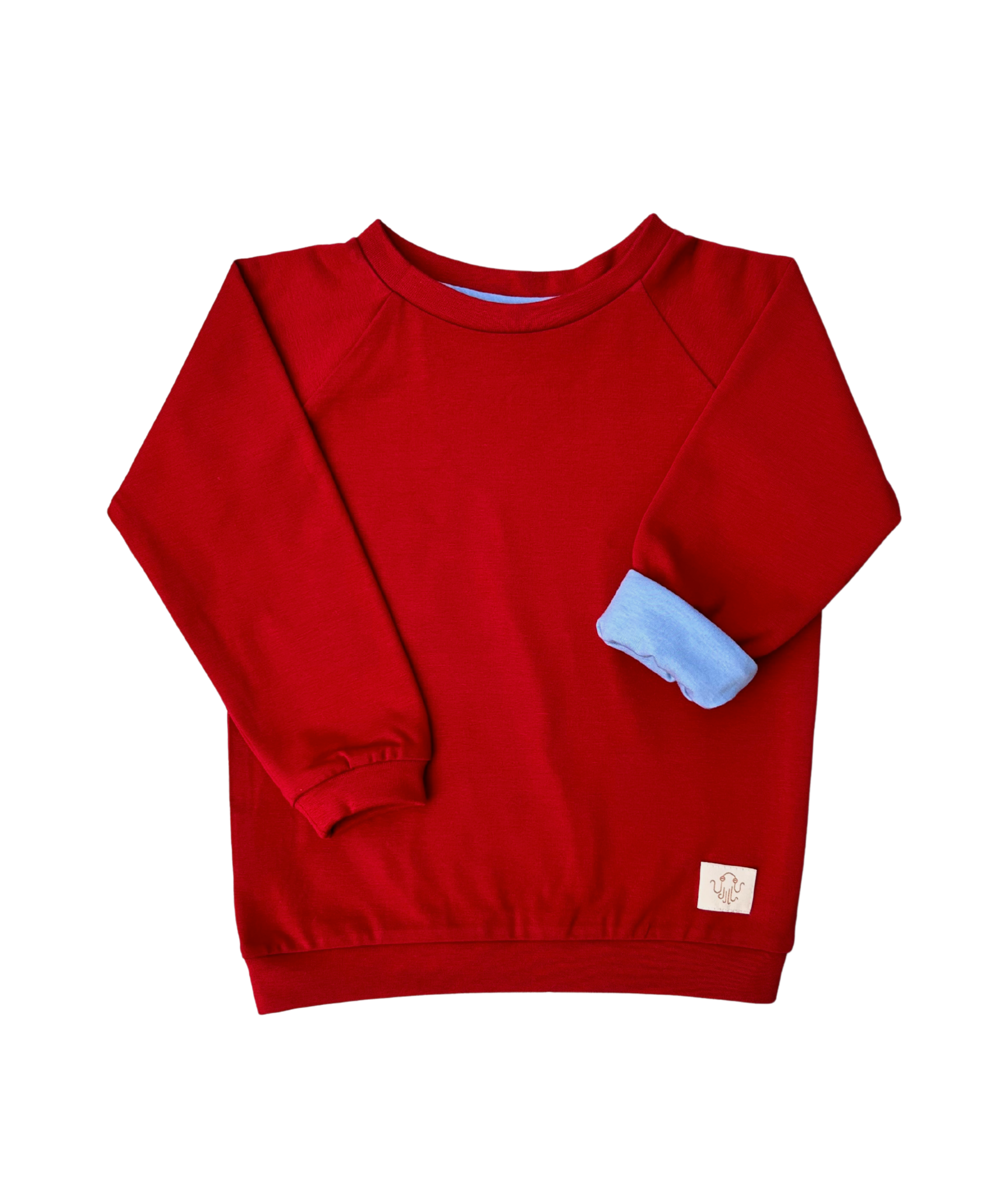 Mitwachsendes leichtes Langarmshirt aus Baumwolljersey Kinder | Unifarben