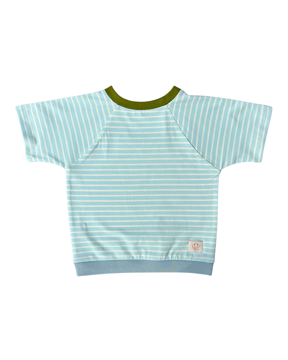Mitwachsendes T-Shirt Kinder | Baumwolljersey | gestreift Himmelblau