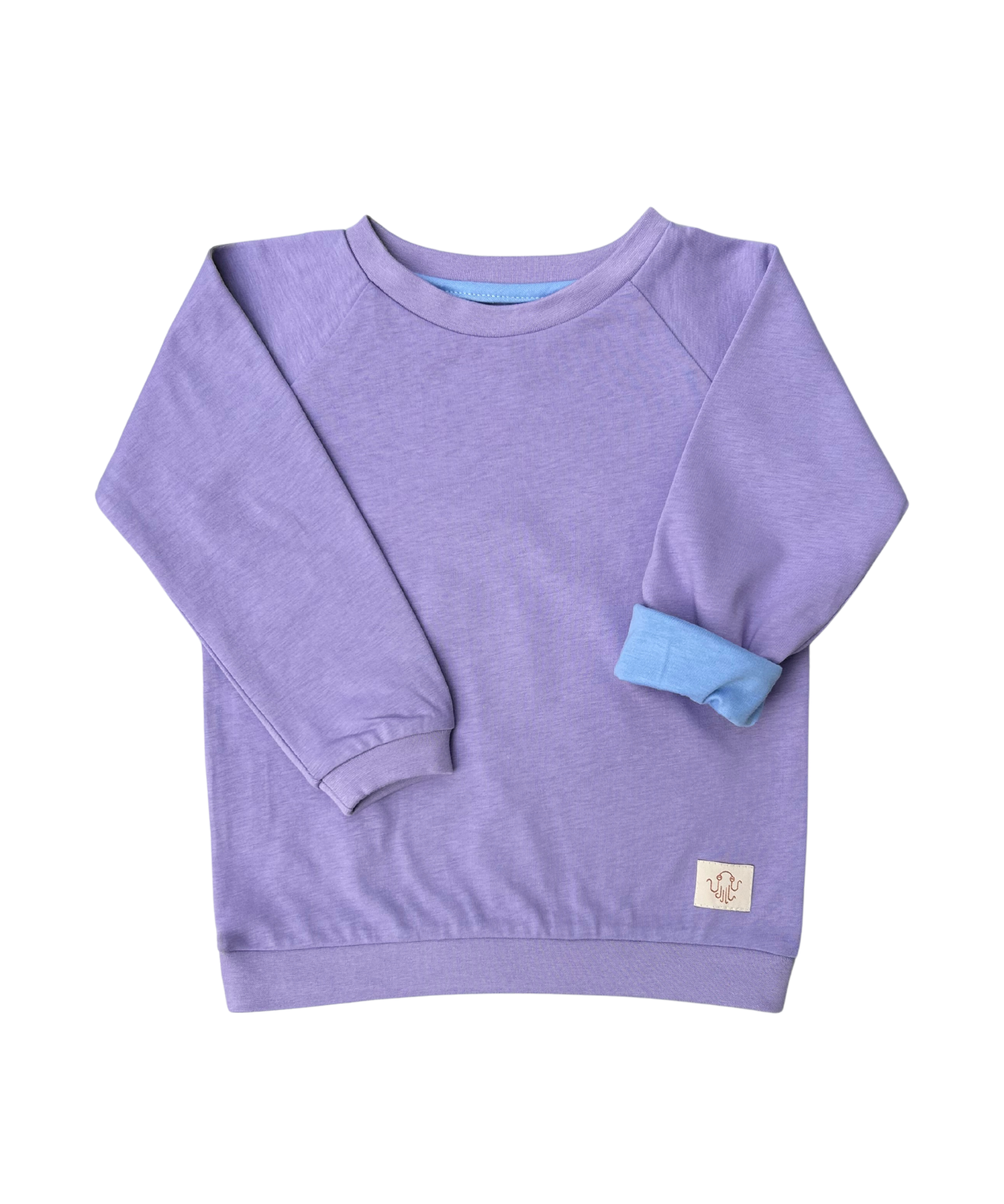 Mitwachsendes leichtes Langarmshirt aus Baumwolljersey Kinder | Unifarben