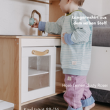 Mitwachsendes leichtes Langarmshirt aus Baumwolljersey Kinder | Orange - gestreift