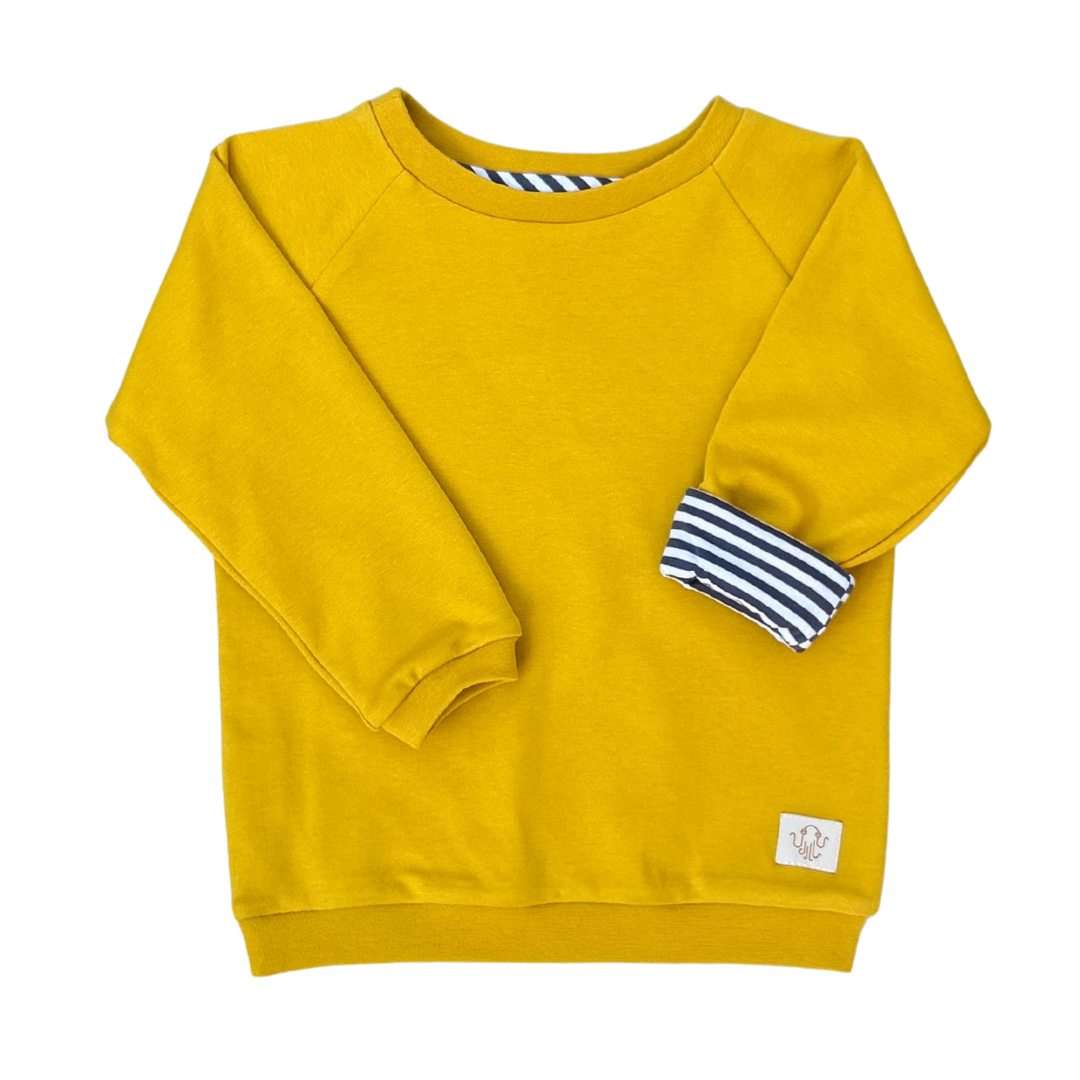Mitwachsender Sweater Kinder ganzjährig | Interlock | Unifarben