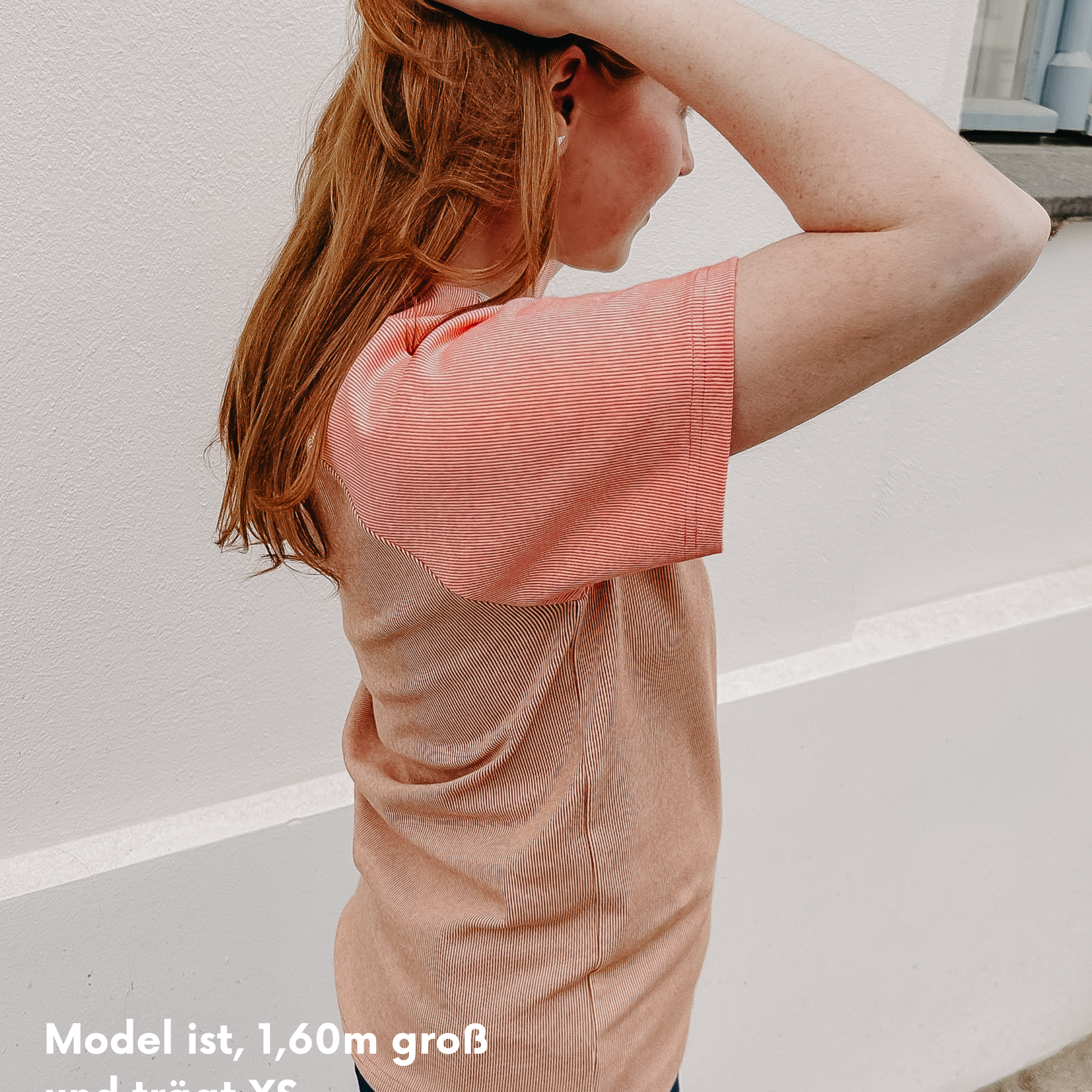 Unisex T-Shirt aus Bio Baumwoll-Jacquard  | Apricot Terrakotta - Peach