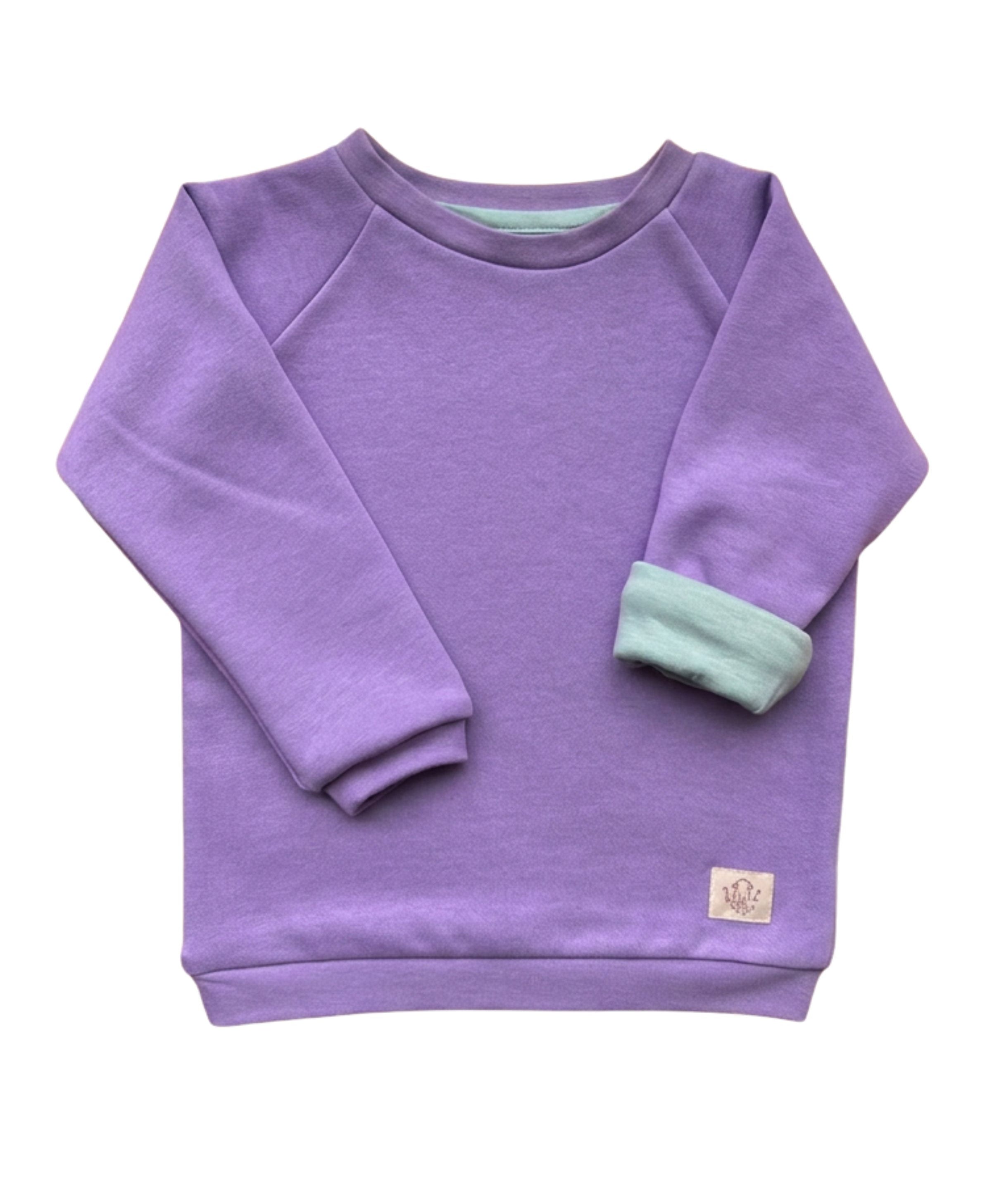 Mitwachsender warmer Pullover Kinder |  Bio Baumwolle | Unifarben